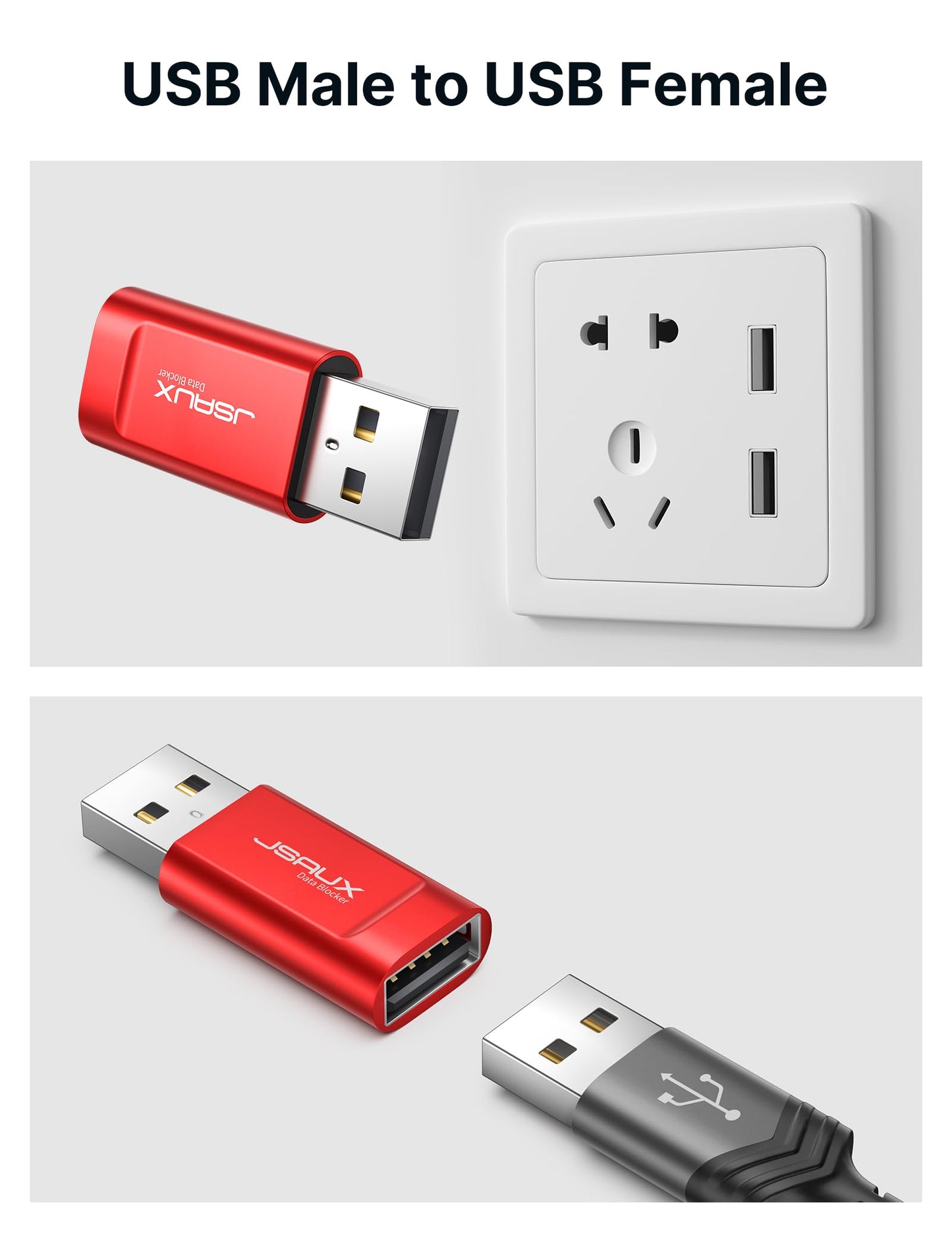 Jsaux Usb Data Blocker, (4-Pack) Usb A Defender Only For Quick Charge, Protect Against Juice Jacking, Refuse Hacking Provide Saf