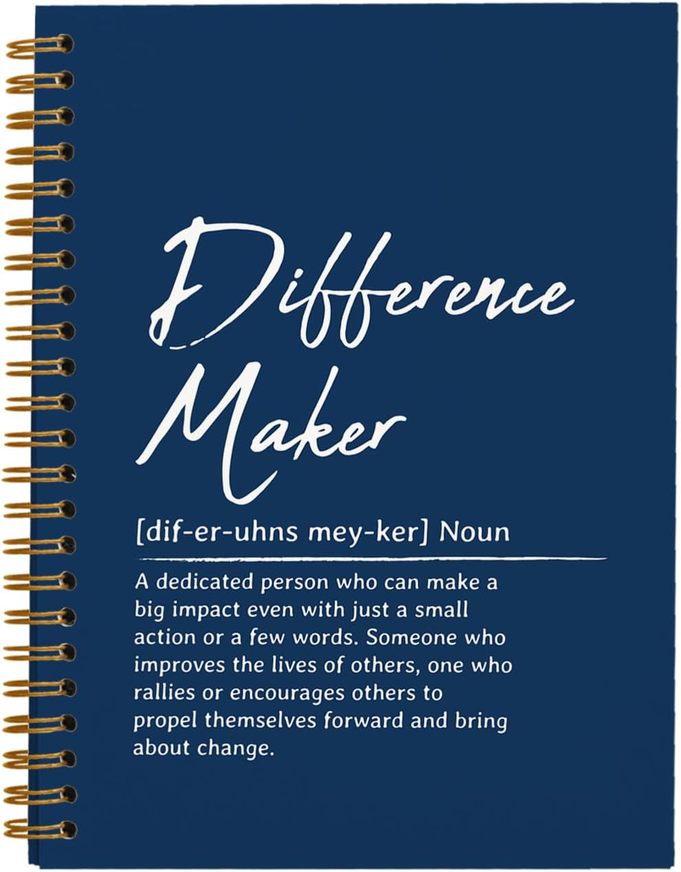 OXW Navy Blue Meeting Notebooks for Work, Difference Maker Gift Office Work Notebook Journal for Writing Note Taking, Thank You Gifts for Women Men Leader Boss Mentor Manager Principal, 5.5"x8.3"