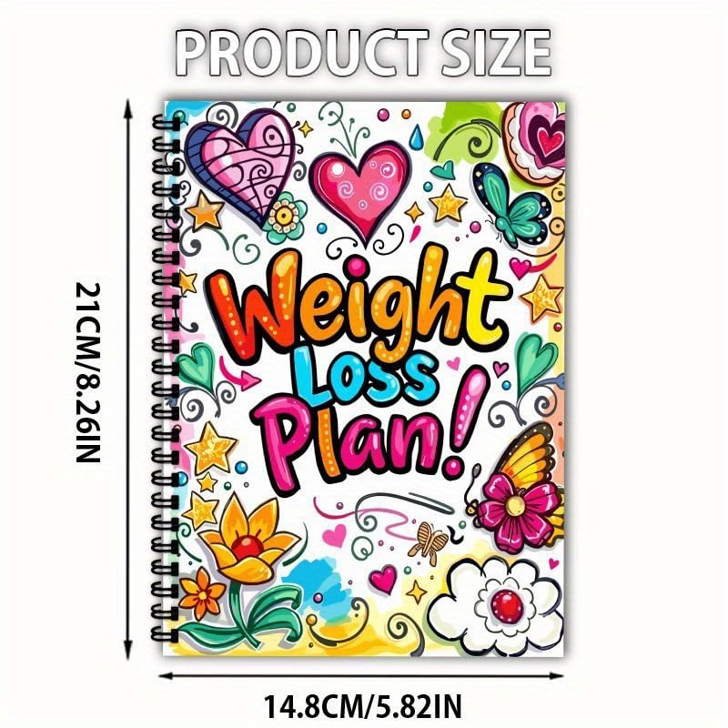 1Pc 104-Page A5 Weight Stationery Notepads with Fitness Equipment Design - Motivational Workout for Women & Men, Self-Disc...