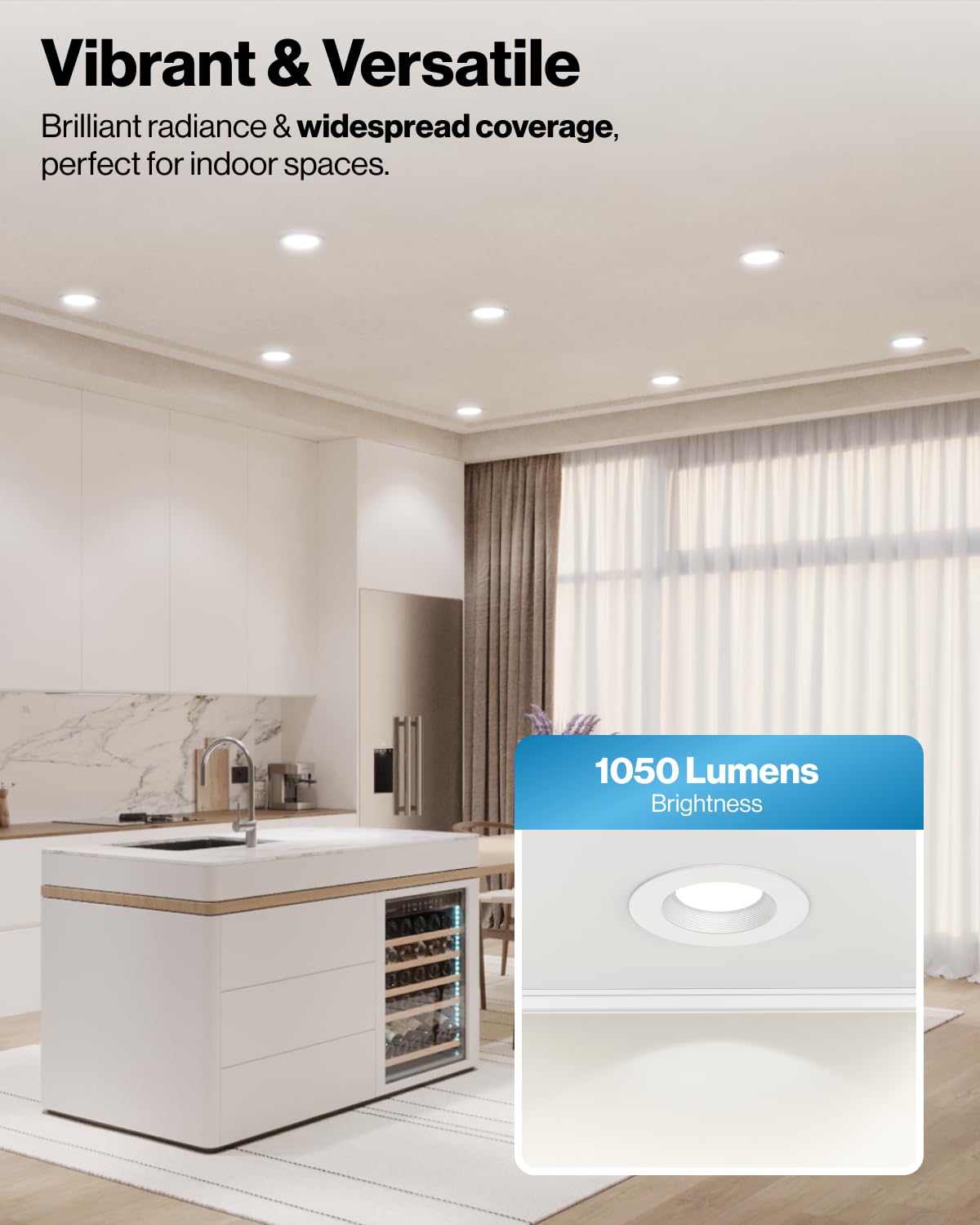 Sunco Lighting LED Can Lights Retrofit 13W Dimmable Baffle Trim, 12 Pack, 5 CCT (2700K-5000K), Aluminum, Model DL_BFWR
