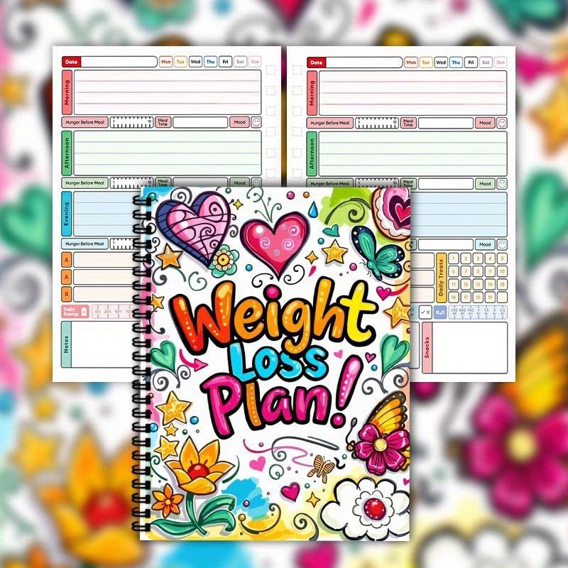 1Pc 104-Page A5 Weight Stationery Notepads with Fitness Equipment Design - Motivational Workout for Women & Men, Self-Disc...