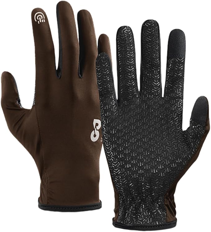 SUJAYU Full Finger Thin Hiking Gloves Women Men, Light Touchscreen UV Gloves for Hiking Running Workout Driving Women Men