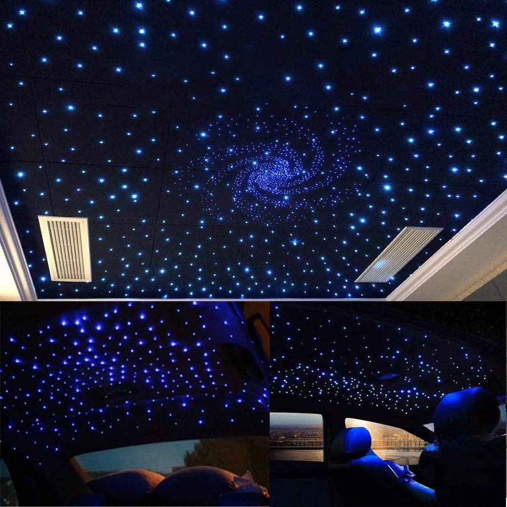 Akepo 10W Twinkle Fiber Optic Lights Kit, Rgbw, 9.8Ft/3M, Multicolor, Music Mode, 430Pcs, Ideal For Star Ceiling In Car