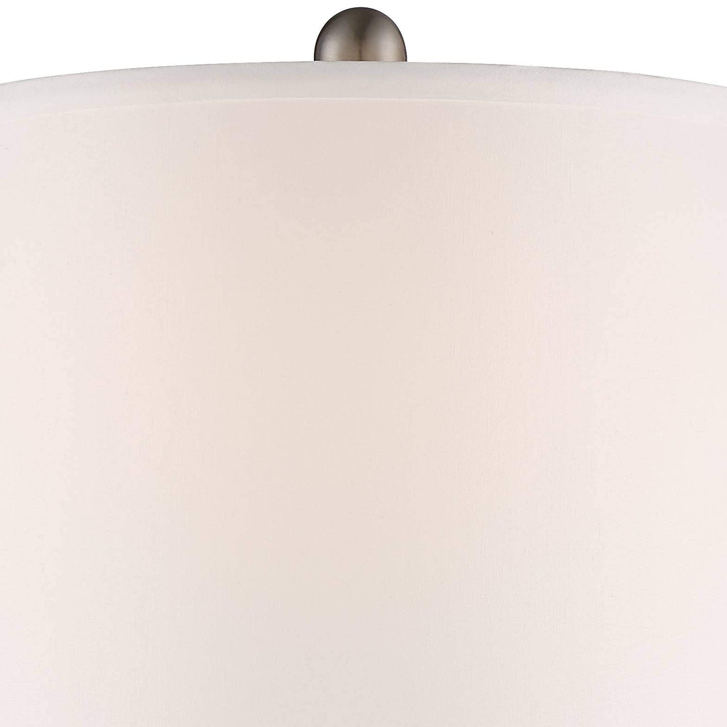 Regency Hill Table Lamps Set Of 2, 25 High Silver Mercury Glass With White Hardback Shade For Living Room, Bedroom, Home Office