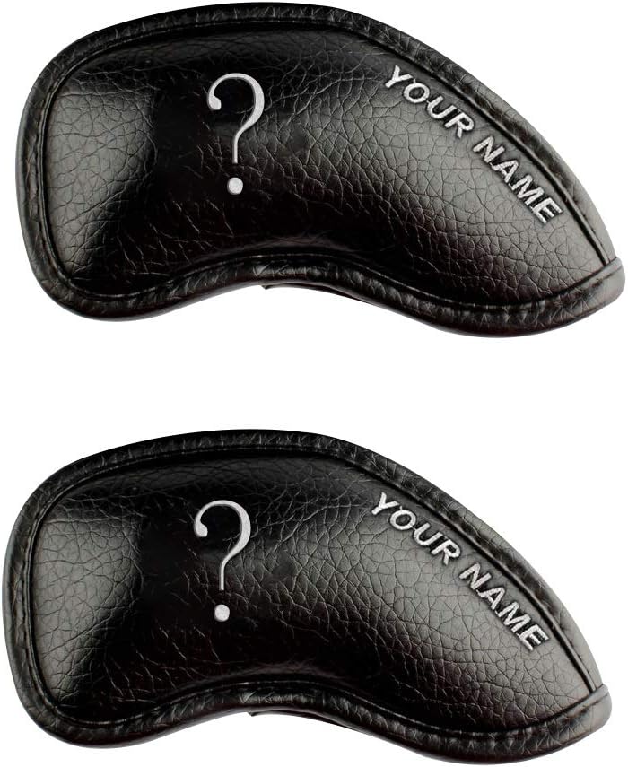CRAFTSMAN GOLF 12pcs or 1pc Thick Synthetic Leather Golf Iron Head Covers Set Headcover Fit All Brands Callaway Ping Taylormade Cobra Etc. Also Custom Name