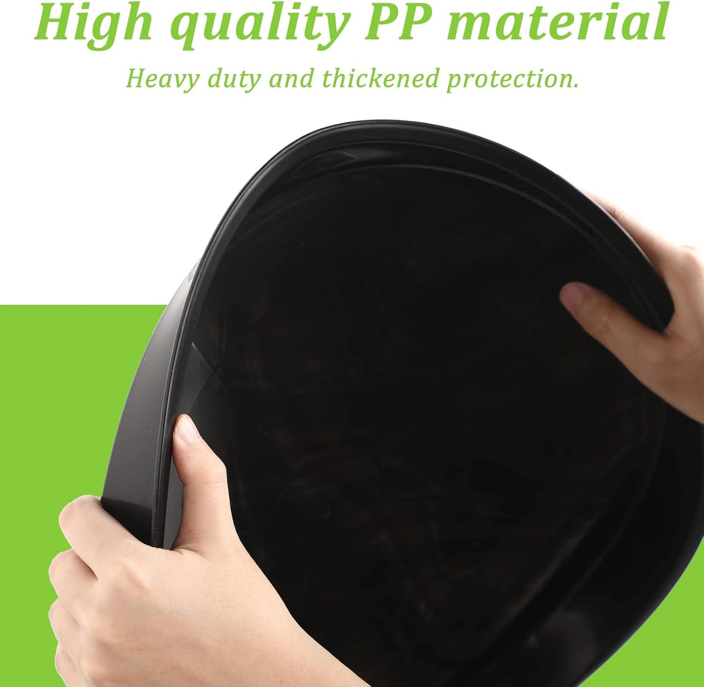 Eccliy 12 Pcs Plastic Plant Saucers Round Plant Tray Large Flower Pot Heavy Duty Planter Water Trays Thick Planter Drip Saucers for Indoors and Outdoors(20 Inch,Black)