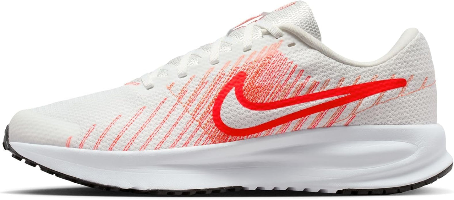 Nike Men's Run Defy Road Running Shoes, Summit White/Bright Crimson-Turf Orange, 8