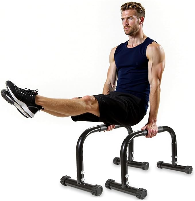 AmazeFan Parallettes Bars, High Steel Push Up Bar Strength Training For Handstands, Calisthenics Bars & Dip Bars, Calisthe...