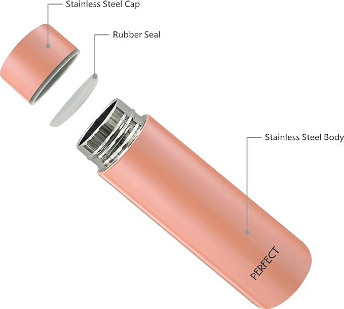 Mini 5 OZ 316 Stainless Steel Vacuum Insulated Water Bottle, Double wall Keep Cold and Hot, Leak Proof, Suitable For Women, Kids & Girls to Carry in Bag, Sliver