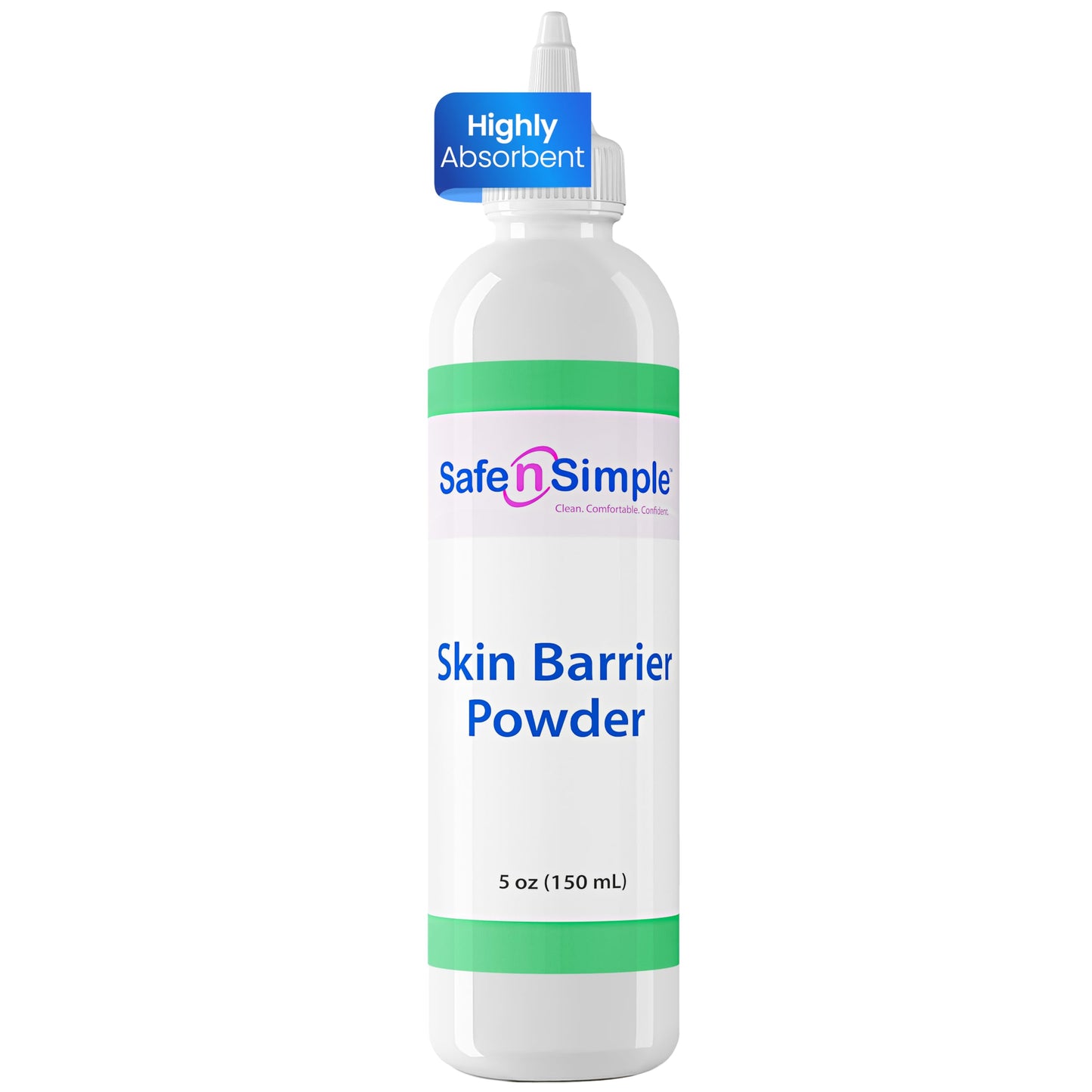 Safe n' Simple Stoma Skin Barrier Powder - 5 oz - Medicated Protective Skin Barrier - Ostomy Protection Supplies - Stoma Adhesive Powder