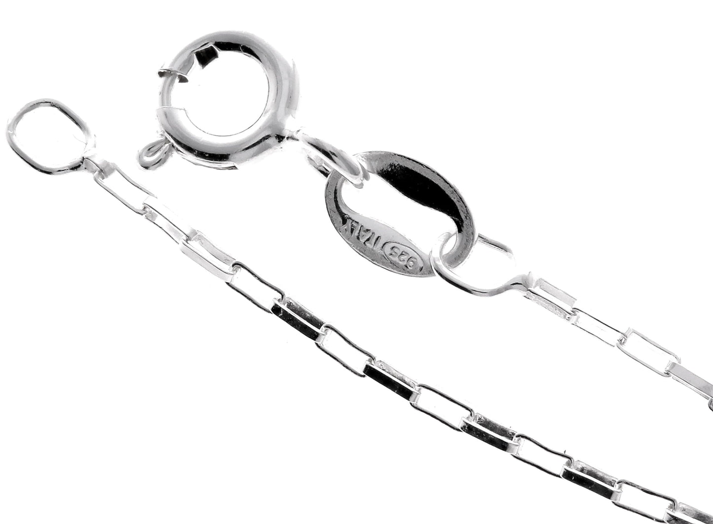 SilverAmber Jewellery UK - 925 Sterling Silver 36 Inch Delicate Italian Box 1 mm Thin Chain Necklace - GCH00336