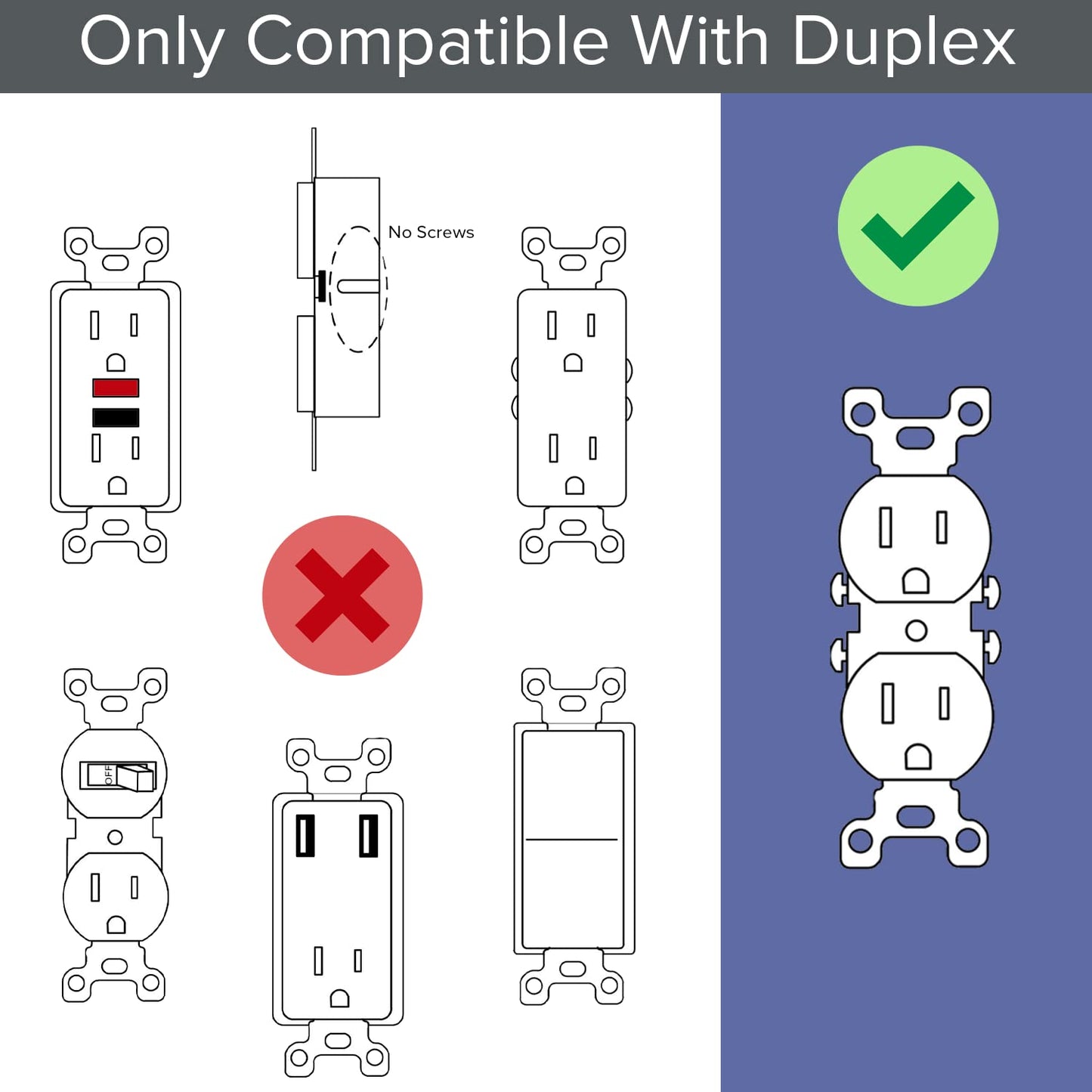 SnapPower GuideLight 2 Duplex Outlet Wall Plate with LED Night Lights, Auto On/Off Sensor, Light Almond