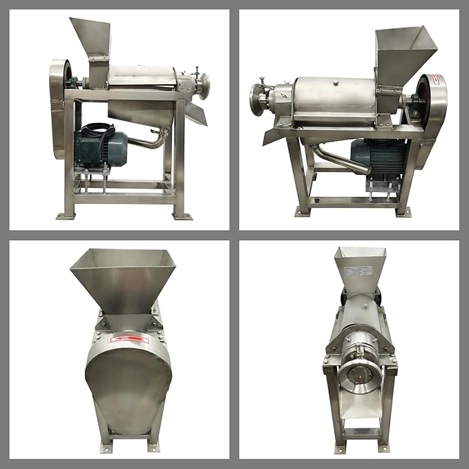 TECHTONGDA Commercial Juicer Machine Stainless Steel Juice Extractor Heavy-duty Electric Cold Press Juicer for Fruit, Vegetable 1500W 3-phase 220V