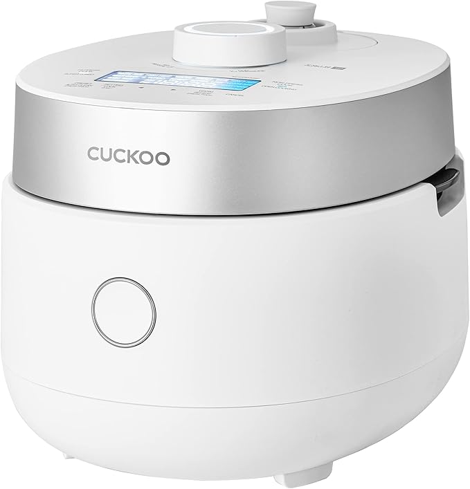 CUCKOO CRP-MHTR0309F | 3-Cup (Uncooked) Twin Pressure Induction Heating Rice Cooker | 11 Menu Options: High/Non-Pressure & More, Made in Korea | White, 3 Cups
