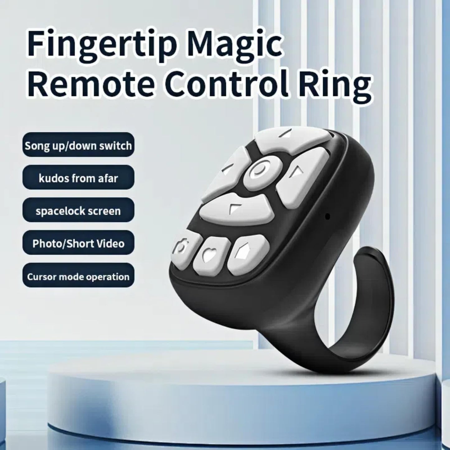 Suinrlik Tiktok Scrolling Ring, Remote Control For Tiktok,Wireless Bluetooth Remote Control Ring For Iphone/Android, Camera For