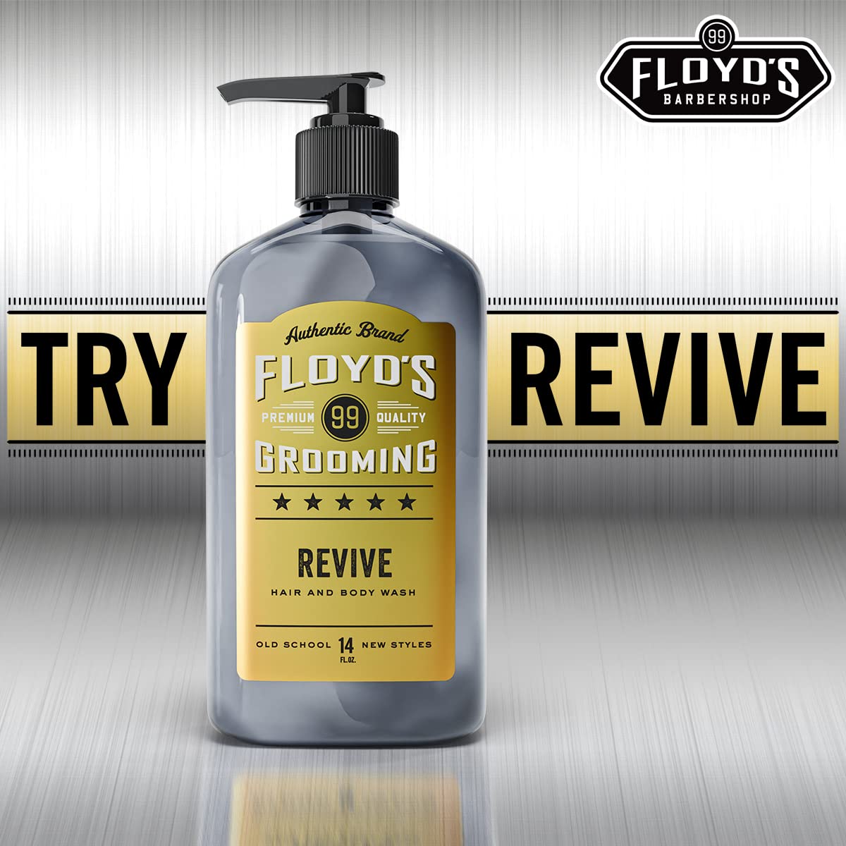 Floyd's 99 Revive 3 in 1 Men's Body Wash - Men's Shampoo, Body Wash, & Face Wash All-in One - Triple Action Formula - Moisturizi