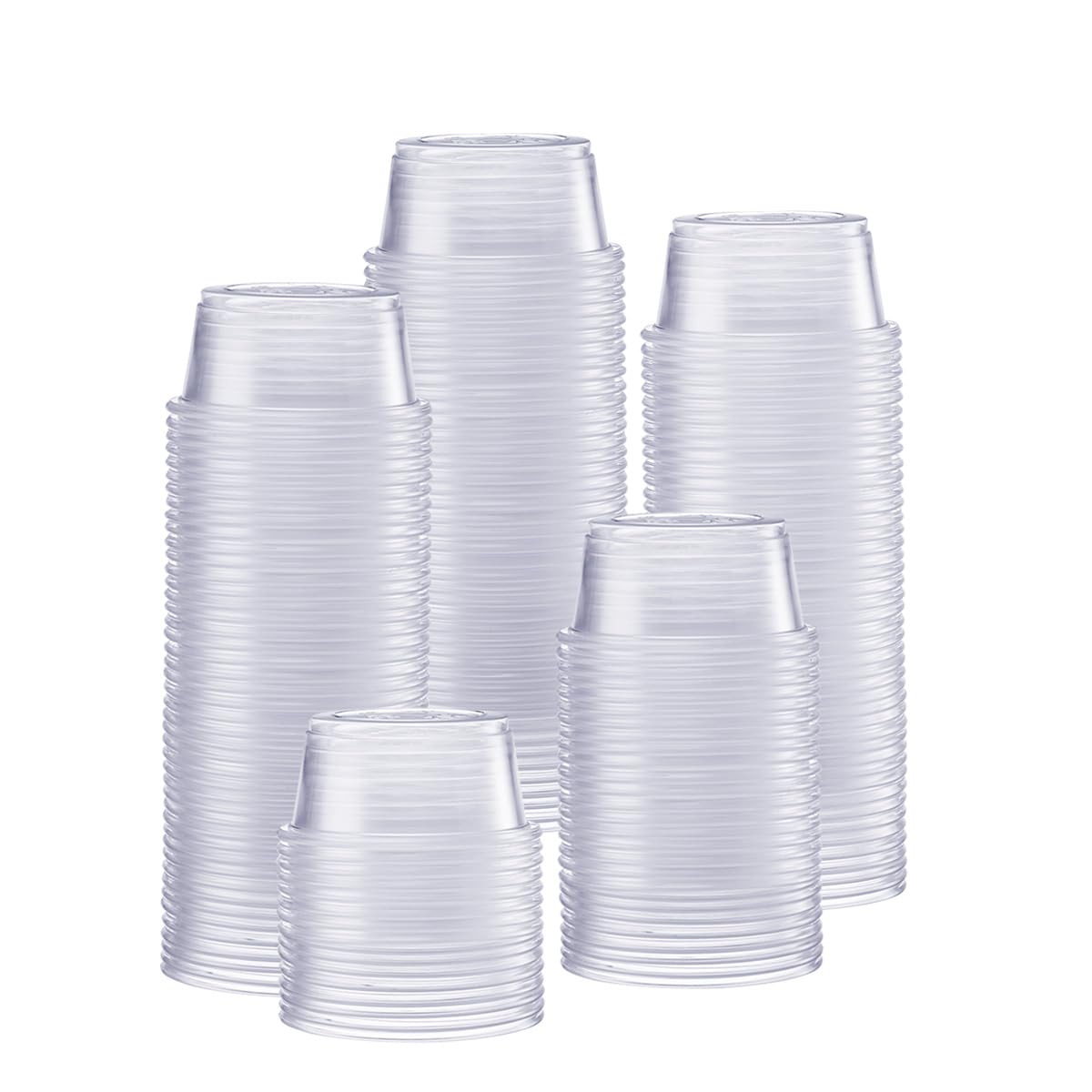 GUSTO [2 oz. - 250 Count Clear Disposable Plastic Portion Cups (No Lids), For Souffle, Sauce, Jello Shots, Salad Dressing, and For Portion Control- Formerly Comfy Package