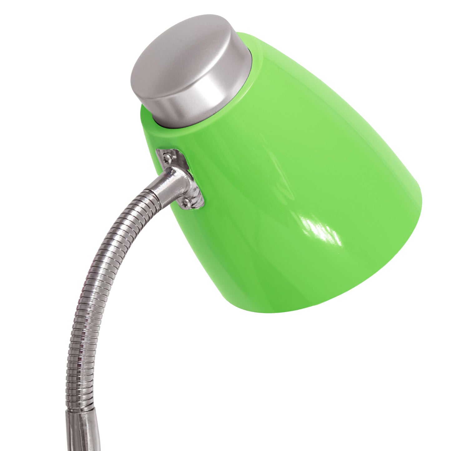 Simple Designs Gooseneck Organizer Lamp, Ipad/Book Holder, 6.5X6.5X18.5, Green, Model Ld1002-Grn, Abs Plastic