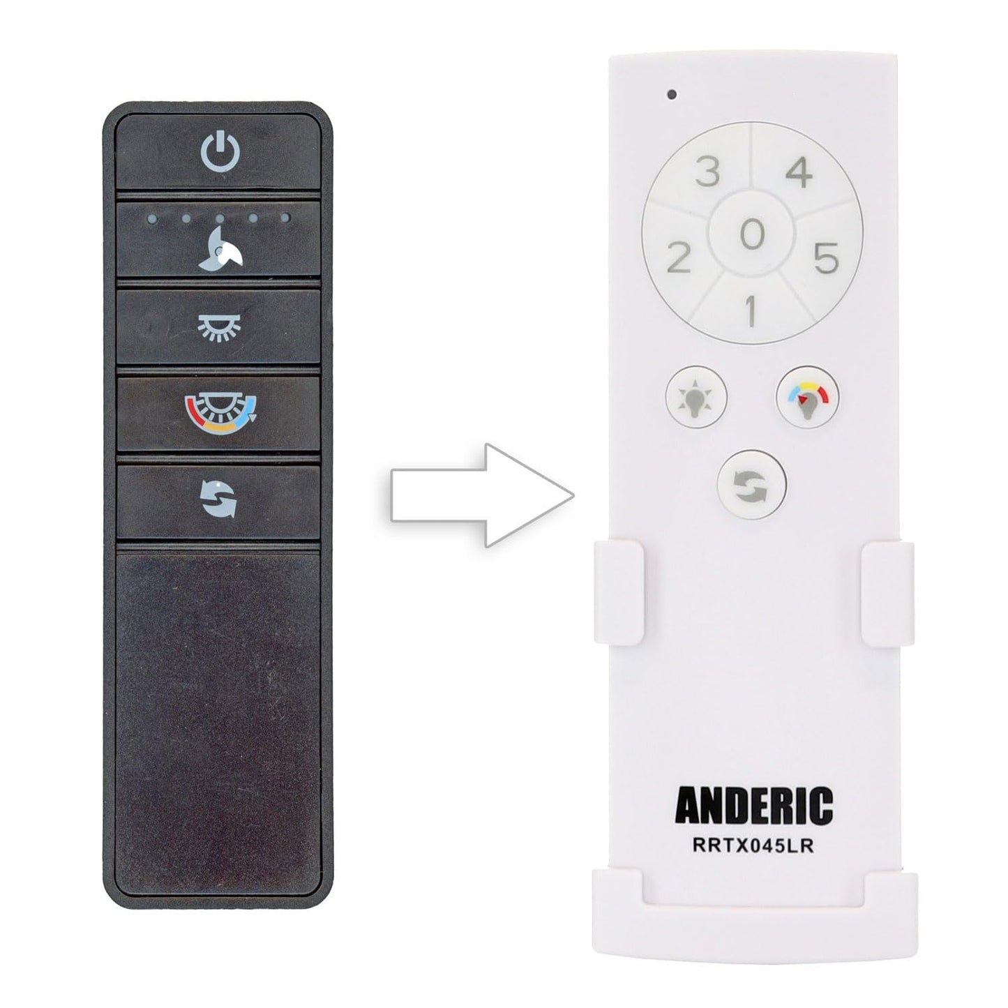 Anderic Tx045-Lr (White Version) For Home Decorators Collection Ceiling Fan Remote Control - Rrtx045-Lr A25-T045-Lr