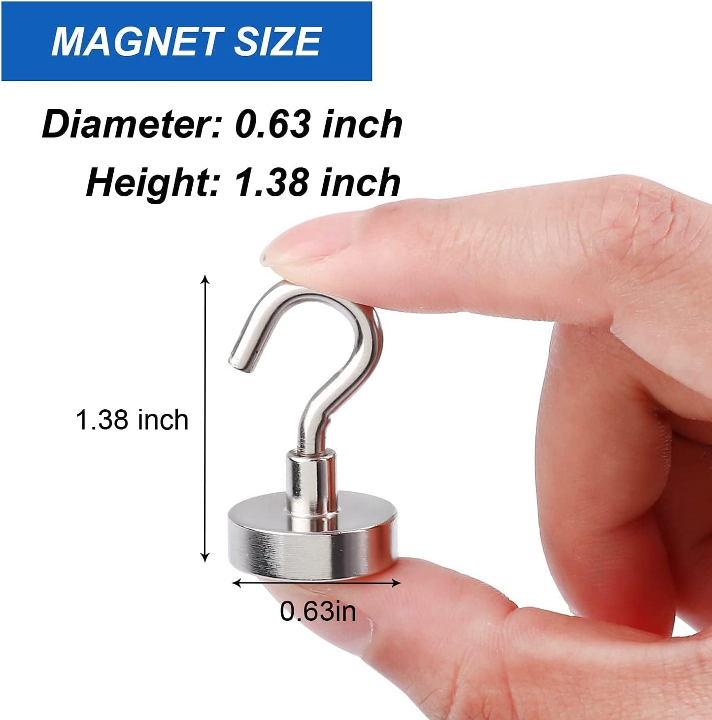 LOVIMAG Cruise Magnets for Door, 30lbs Magnet Hooks for Cruise Cabin,Strong Magnetic Hook for Hanging,Refrigerator, Ceiling, Kitchen, Neodymium Magnets with Hook for Magnetic Key Holder- 4 Pcs