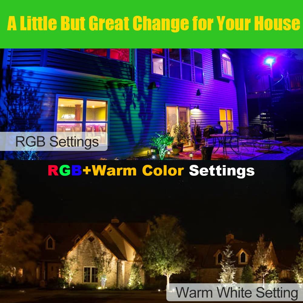 Makergroup MR16 RGBW LED Bulbs, CCT Tunable 2700K-6500K, Remote & Bluetooth Control, 5W 2-Pack, Aluminum