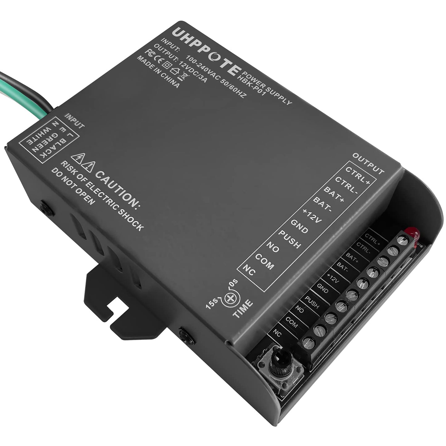 UHPPOTE Access Control Power Supply 12V for Door Electric Lock Intercom Camera Doorbell (Input:110-240VAC Output:12VDC)