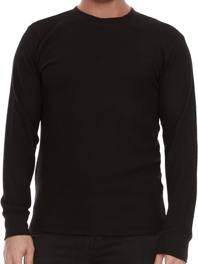 JMR Men’s Thermal Shirt Long Sleeve - Heavyweight 100% Cotton Waffle Weave Top