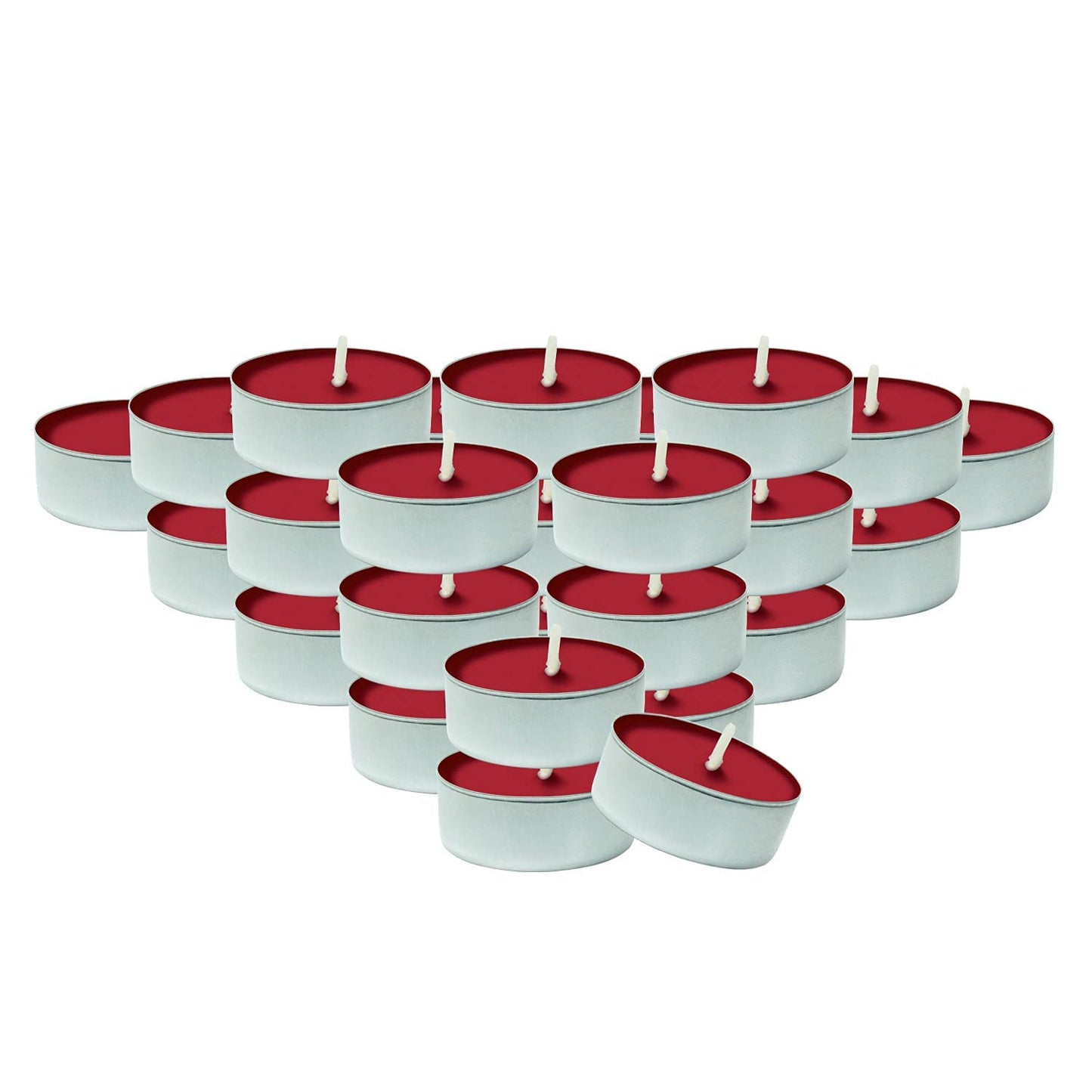 DecorRack Tealight Candles, Apple Cinnamon Scented, 30 Pack, Synthetic Wax, Model 96018