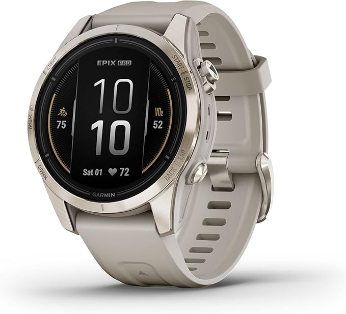 Garmin epix Pro (Gen 2) Sapphire Edition, 42mm, High Performance Smartwatch, Advanced Training Technology, Built-in Flashl...