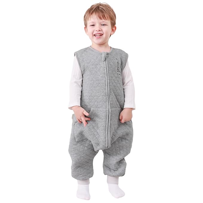 HOMEAL Toddler Sleep Sack with Legs, 1.0 TOG Wearable Blanket, Soft Cotton Baby Sleep Sack for Kids (2T–3T)