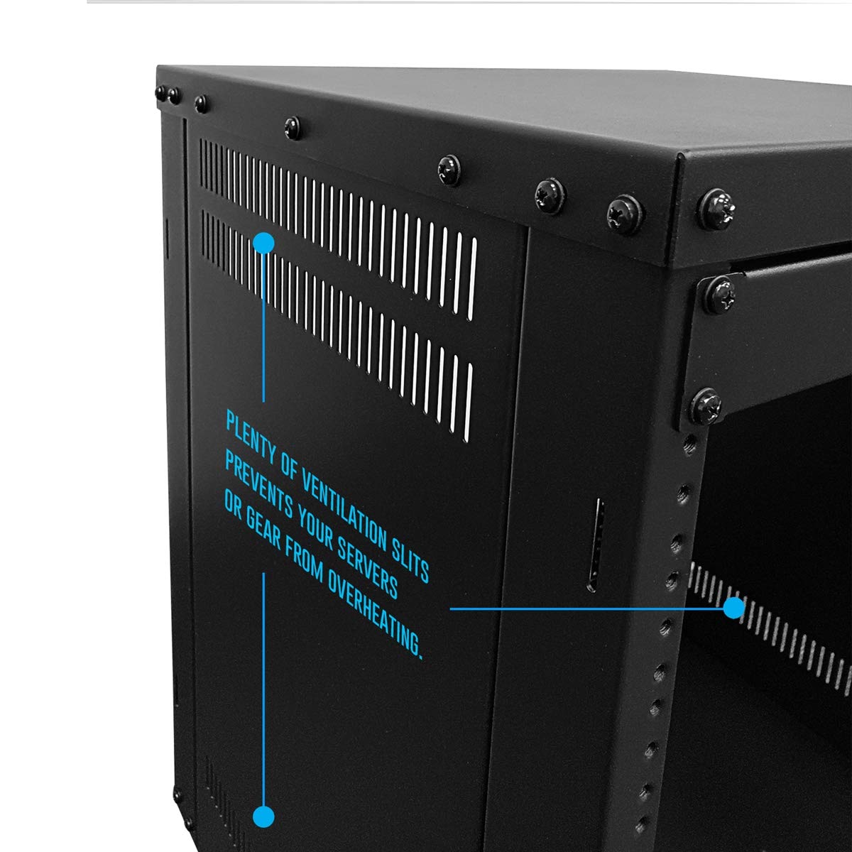 Axcessables Rk 22U Rack-Mount Cabinet Case W/Caster Wheels (Compatible With Us 5Mm& European 6Mm Rack Standards.) Rack For Av, D