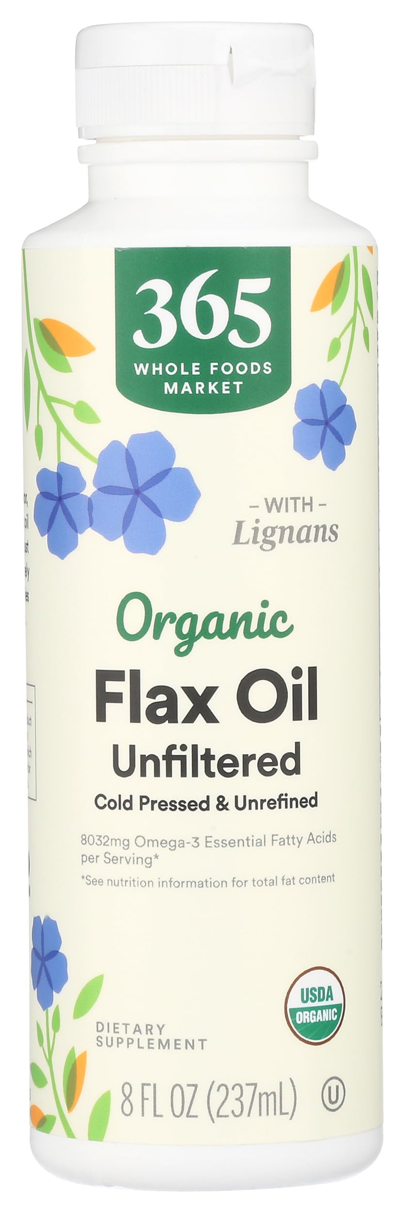 365 Everyday Value, Organic Unfiltered Flax Oil High Lignan, 8 fl oz