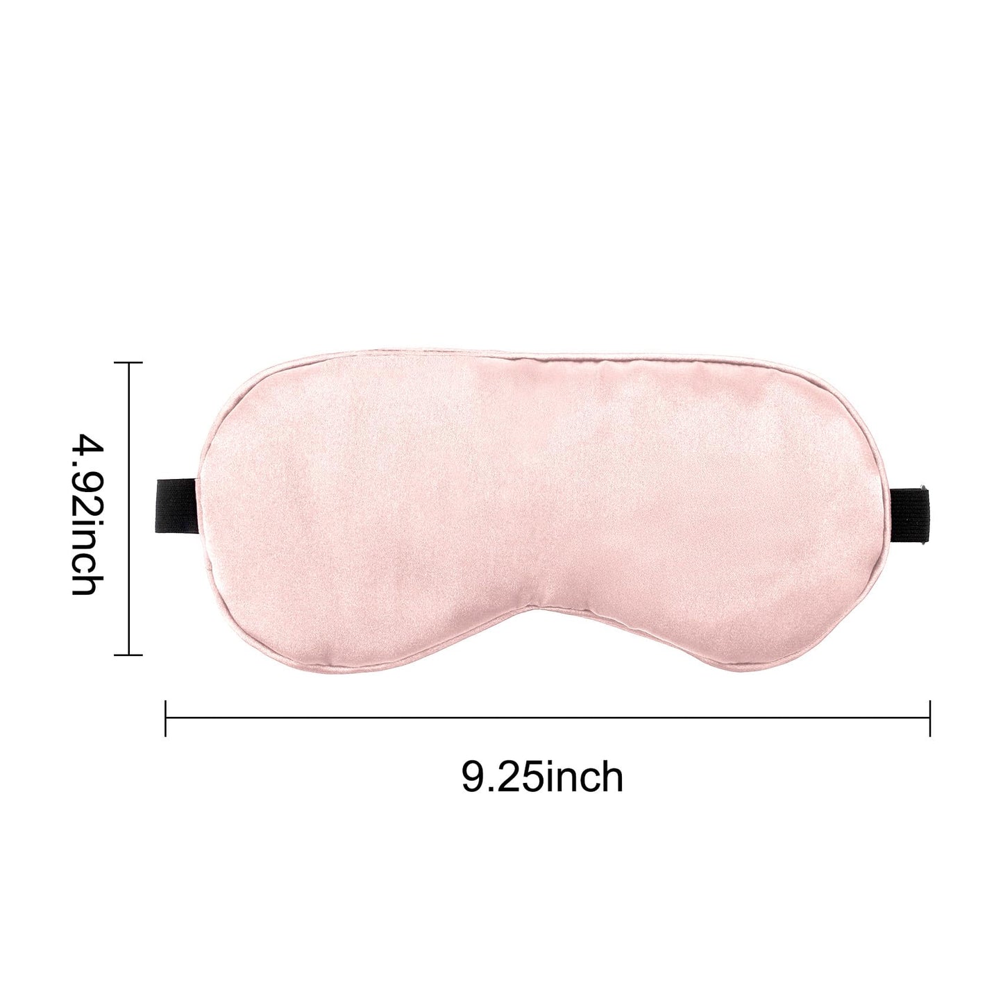2 PCS Black Pink Satin Sleep Masks, Adjustable Silk Eye Mask for Sleeping, Eye Sleep Shade Cover, Blind Folds Soft Breathable Blindfold for Play Party Games Airplane Travel Essentials Cover Gifts
