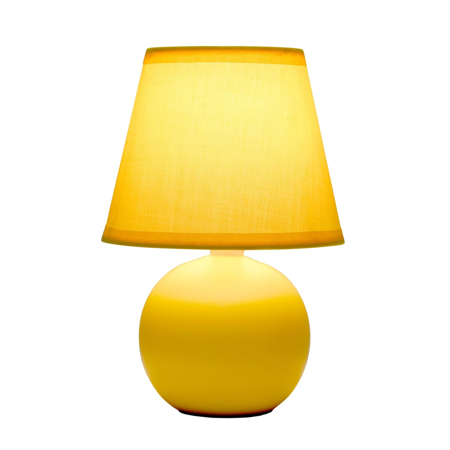 Simple Designs Ceramic Globe Table Lamp, Yellow, Model Lt2008-Ylw, Stylish Home Decor Lighting