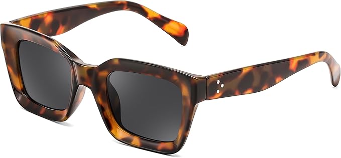 FEISEDY Classic Women Sunglasses Fashion Thick Square Sun Glasses Chunky Frame UV400 B2471