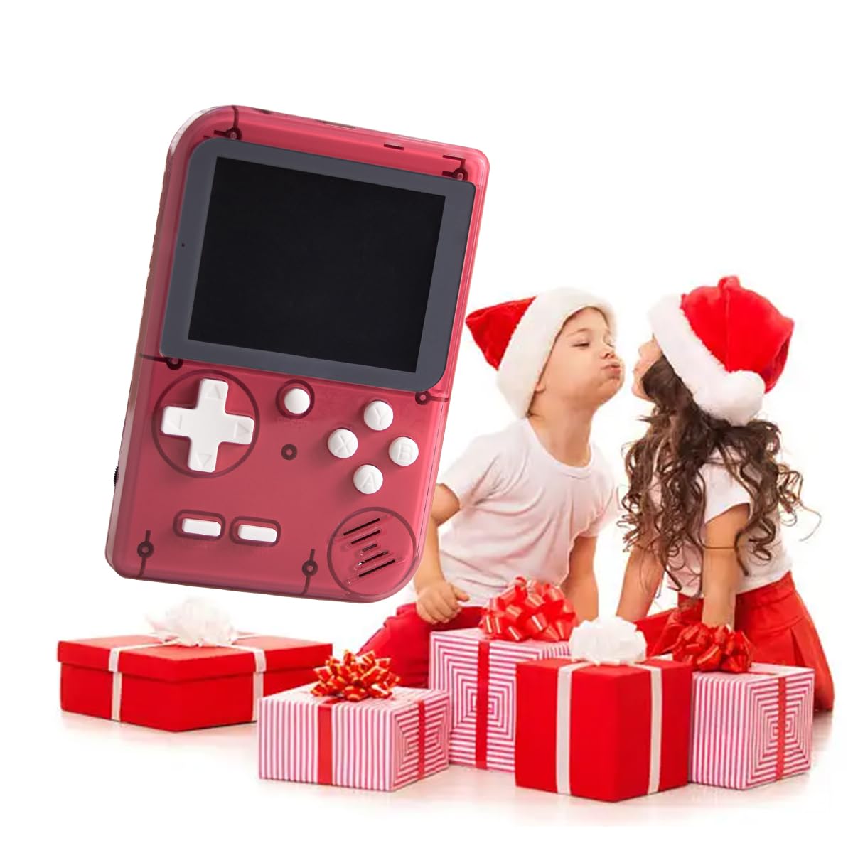 Retro Mini Game Machine with 400 Classical FC Games Handheld Game Console 2.8-Inch Color Screen Support for TV Output , Presents Birthday for Kids, Adults (Red)