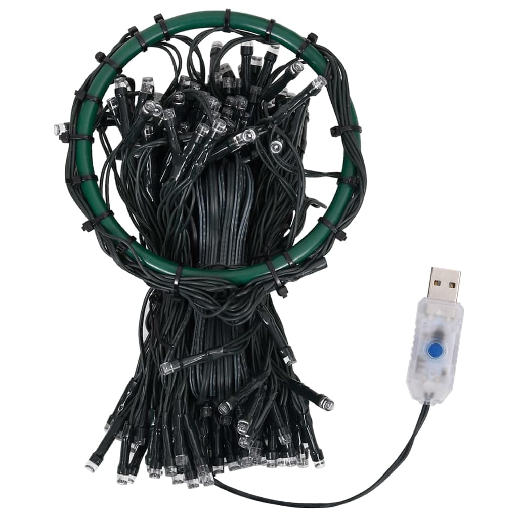 vidaXL LED Christmas Tree Net Lights 150 Bulbs 59.1in Warm White PVC Water-Resistant Energy-Efficient Model 50698