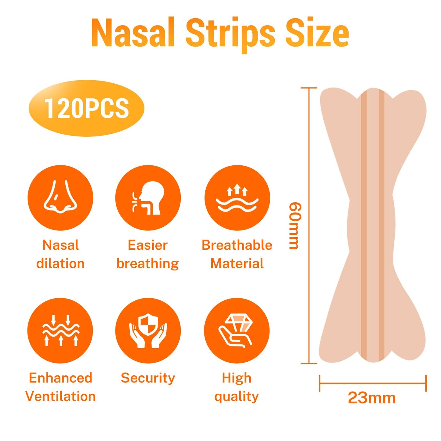 30Pcs Nasal Strips Anti Snoring, Extra Strength Nose Strips Breathing, Nose Tape for Sports and Sleep, Anti Snoring Strips Help Stop Snoring and Nasal Congestion Relief
