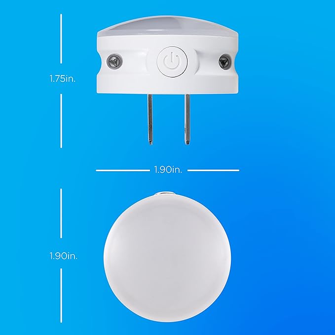 Lights by Night Color Changing Mini LED Night Light, Plug-in, Dusk to Dawn Sensor, Compact, 3 Modes, Ambient Lighting, for Kids or Adults, Bedroom, Bathroom, Nursery, Hallway, 4 Pack, 72961