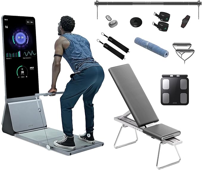 AEKE K1 Smart Home Gym System+Yoga Mat+Extender Belt