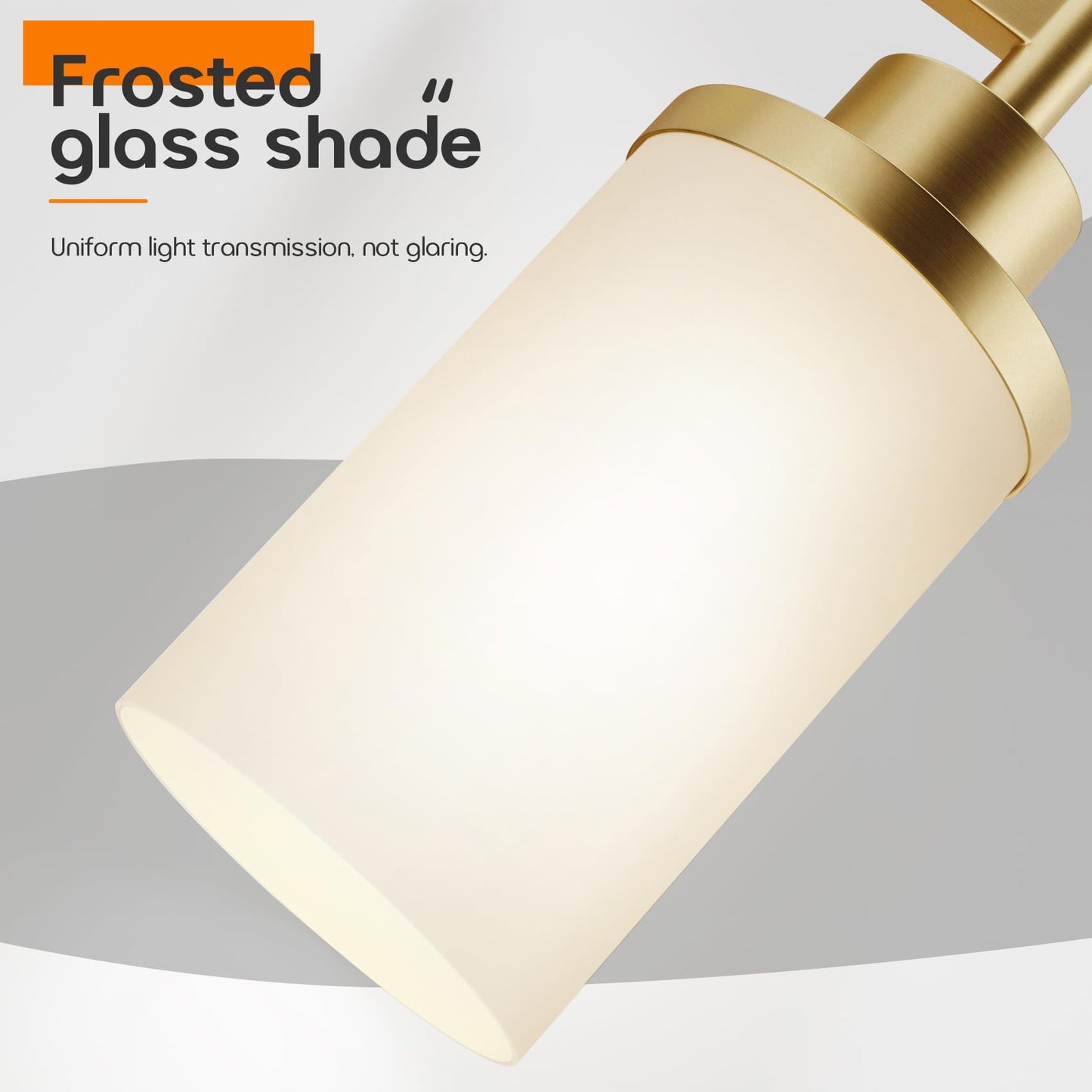 Aoneon Vanity Lighting Fixtures With White Frosted Glass Shade  Modern Gold Wall Lamps For Bathroom Mirror Bedroom Living Room Porch  2 Pack T001Gd-L1-P2