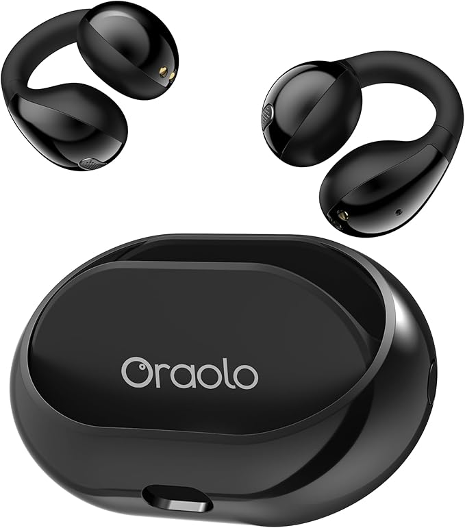 Oraolo Open Ear Headphones, Bluetooth 5.4 Wireless Earbuds with Stereo Sound, ENC Clear Call, 21H Playtime, Type-C Chargin...