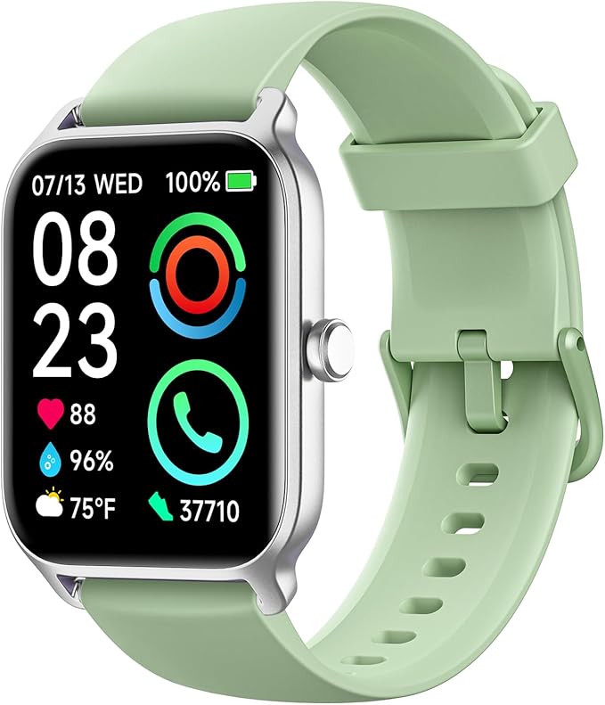Fitpolo Smart Watch for Men Women Android, Alexa Built-in [1.8" HD Screen] IP68 Waterproof Fitness Watch Bluetooth Call fo...