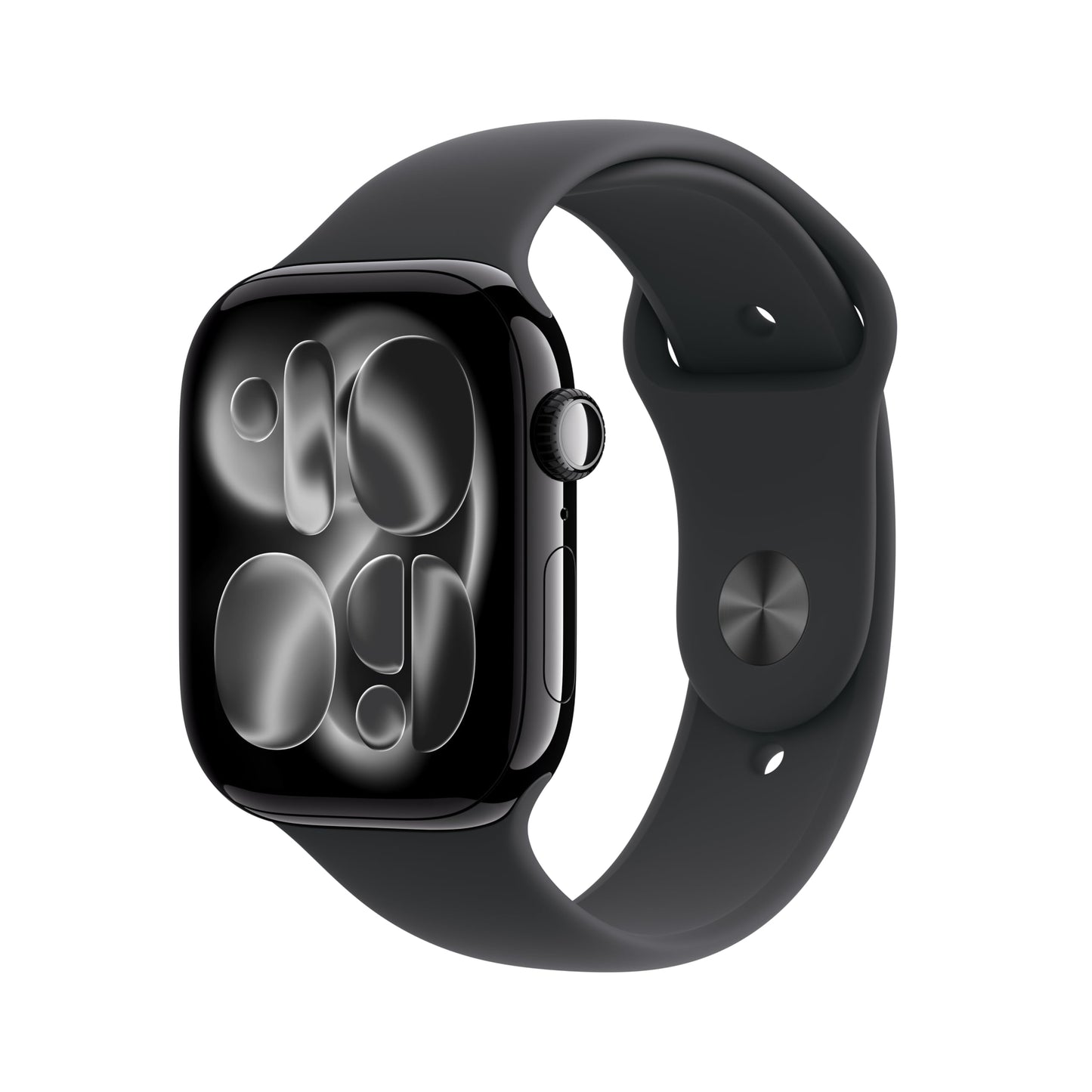Apple Watch Series 11 [GPS 46mm] Smartwatch with Jet Black Aluminum Case with Black Sport Band - M/L. Sleep Score, Fitness Track