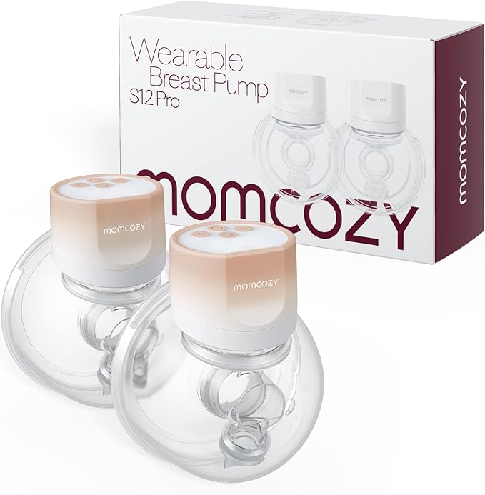 Momcozy Hands-Free Breast Pump S12 Pro, Wearable & Portable Pump with Soft DoubleFit Flange, 3 Modes | 9 Levels Double Ele...