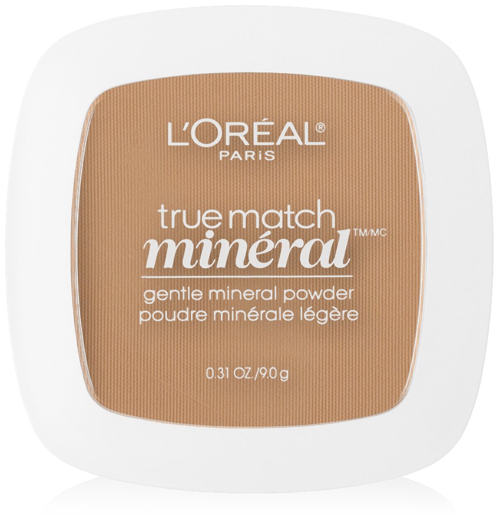 LOr  al Paris True Match Mineral Pressed Powder, Sand Beige, 0.31 Ounce