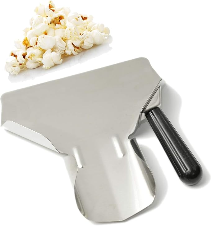 Stainless Steel French Fry Bagger Scoop Chip Popcorn Bagger Ice Candy Snacks Desserts Scooper, Right Handle