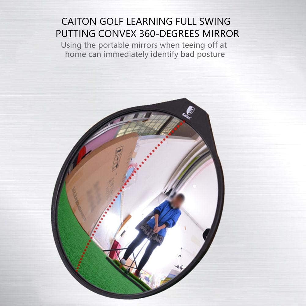 Dioche Swing Mirror, Putting Mirror Learning Full Swing Putting Convex 360-Degrees Mirror, Adjustable angles