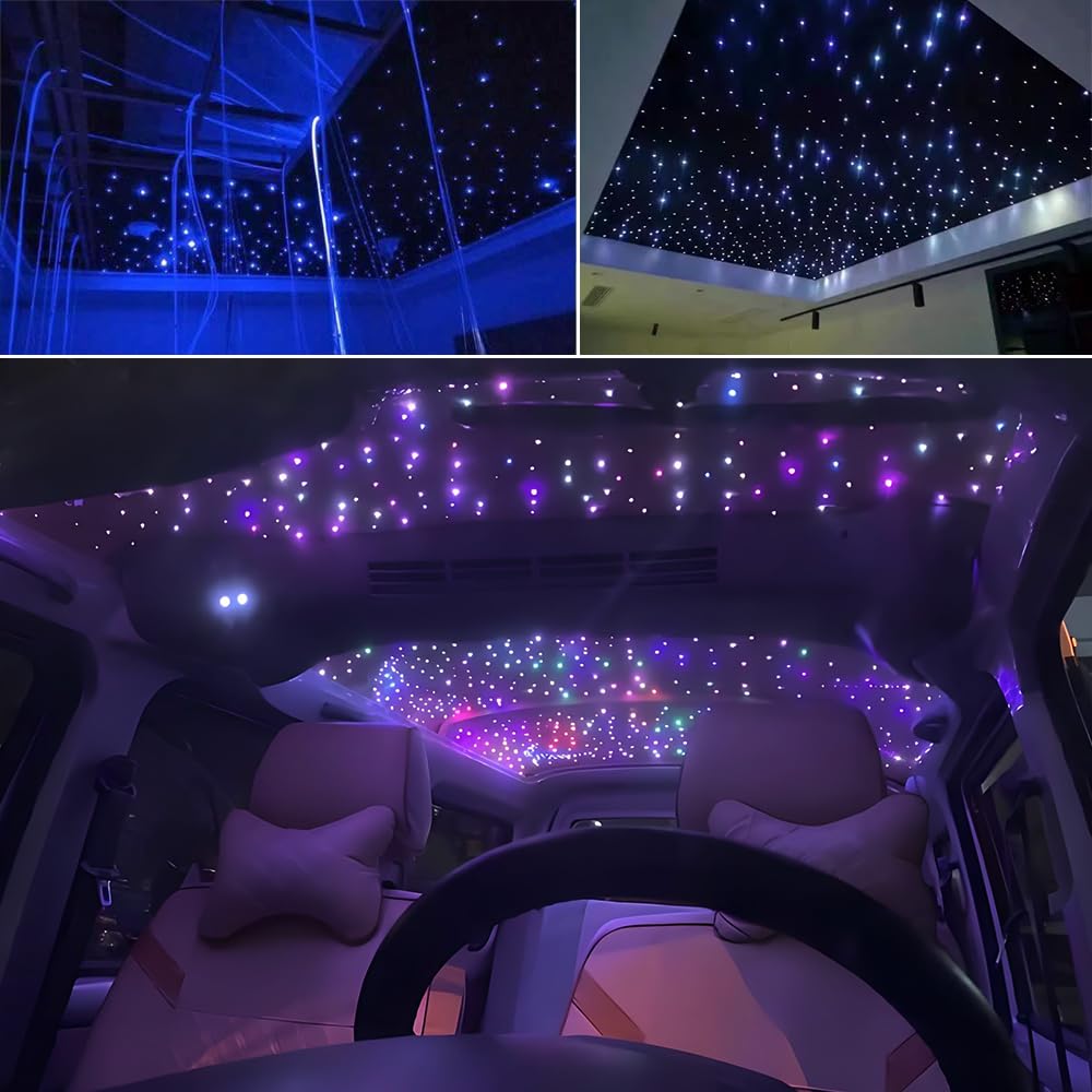 Akepo Rgbw Fiber Optic Lights Kit - 16W Led, 335Pcs, 13.1Ft, Multicolor, Model Qj-L016, App & Music Activated
