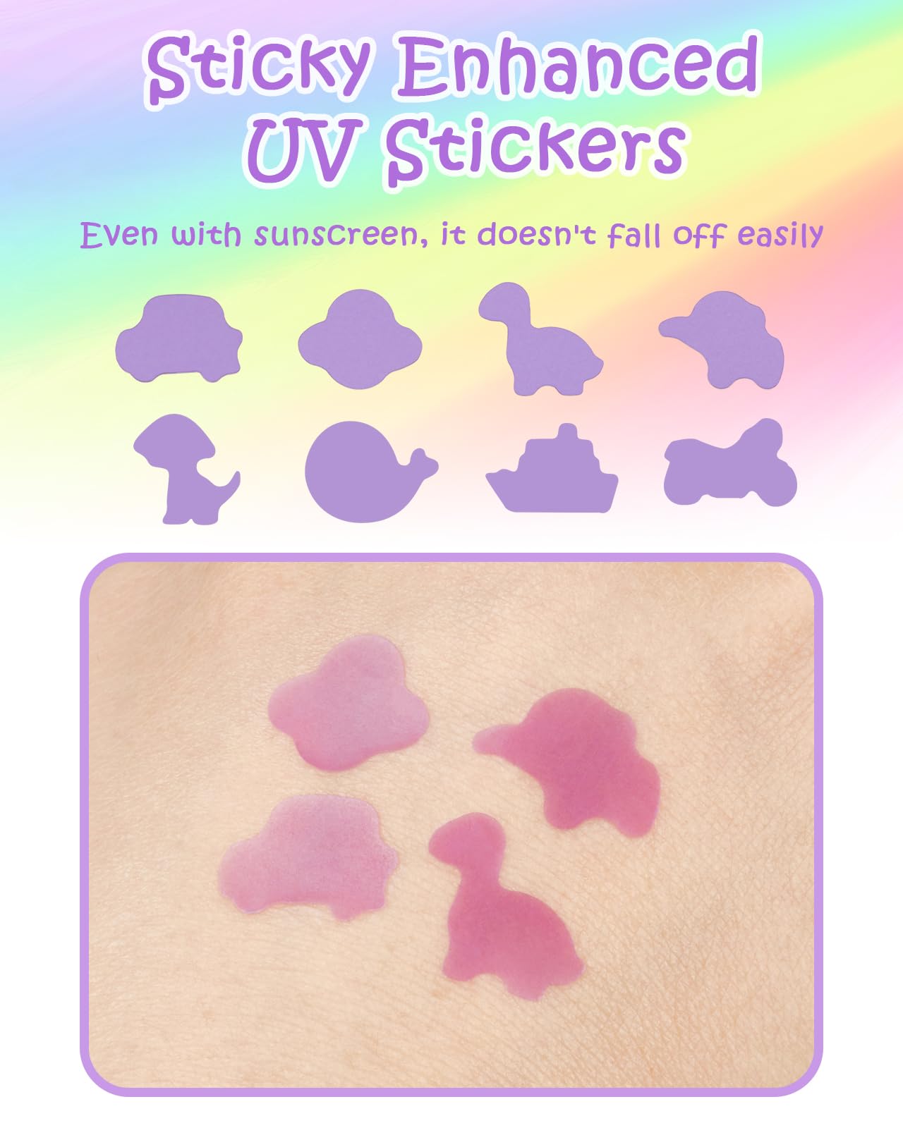 UV Detection Stickers for Sunscreen - 160 Count UV Detection Stickers, Know When to re-Apply Sunscreen, Sun Protection Reminder